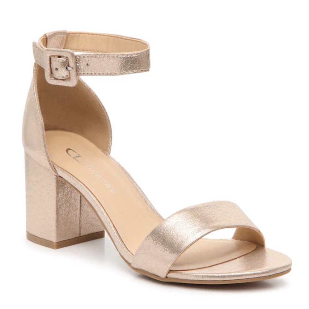 Gold Block Heel